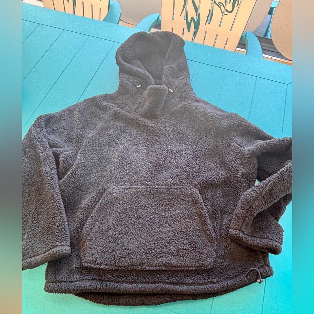 VS PINK Black Sherpa Hoodie